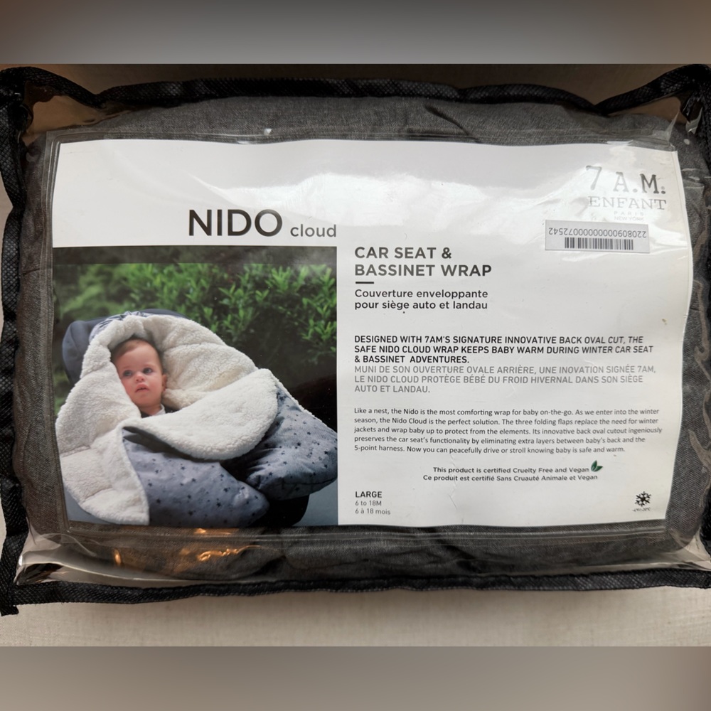 NIDO Cloud Car Seat & Bassinet Wrap - Gray